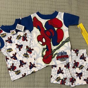 Y2K 2006 Spider-Man and Friends Pajama Set size 24 months